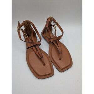 Vince Camuto Brown Leather Sandals with Ankle Straps
